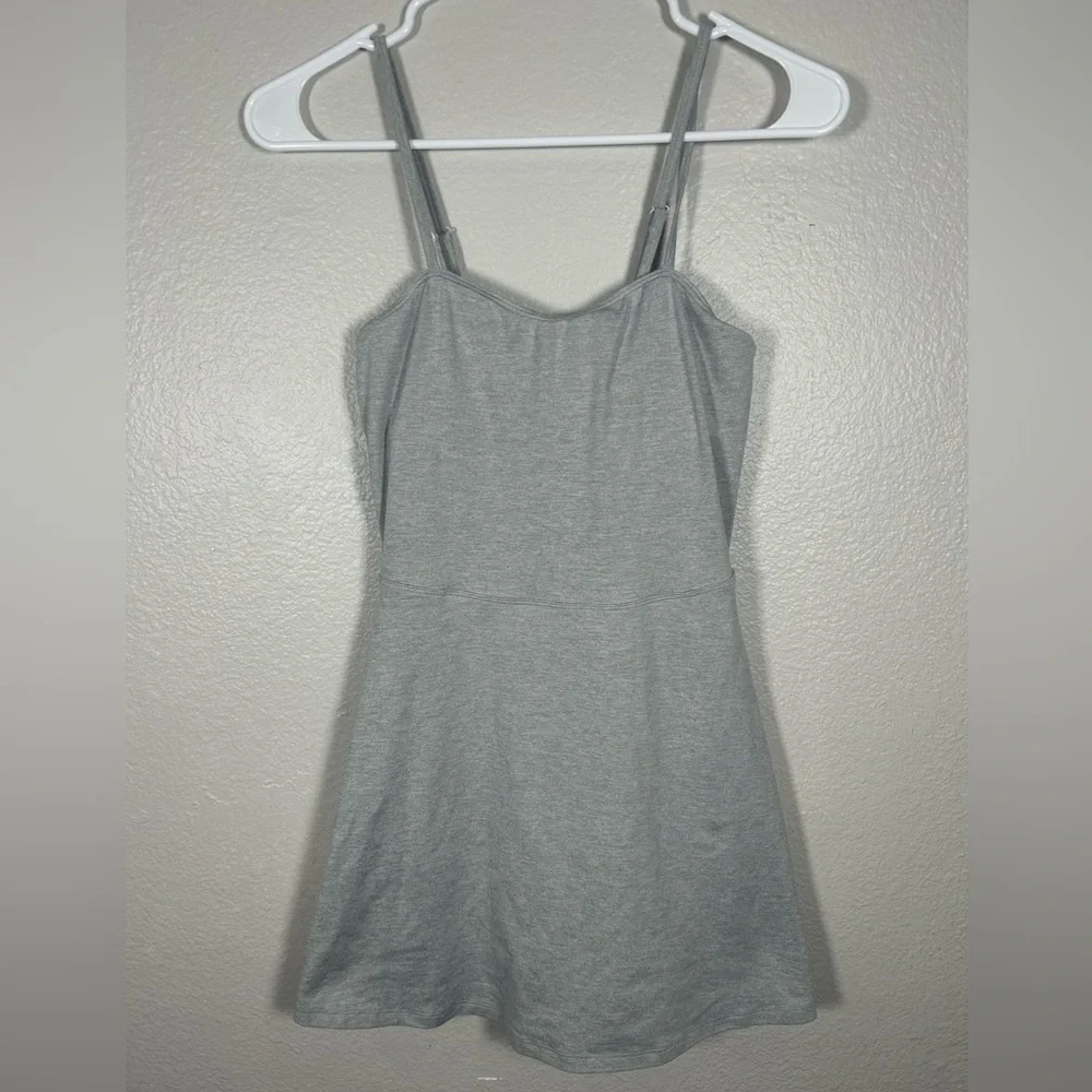 Alo Yoga Courtside Tennis Dress Heather Gray Alosoft Fit Flare Small S - Picture 4 of 10